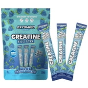 EHP Labs OxyShred Creatine Monohydrate Fizz Sticks, Blue Raspberry, 15 Pack