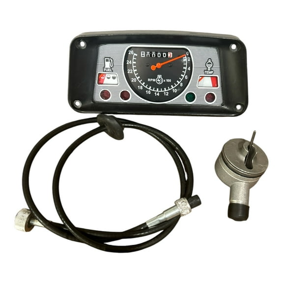 EHPN10849A Instrument Cluster Gauge Kit for Ford Tractors 2000, 4000, 5000  Includes Cable C7NN17365A and Tach Drive Adapter D3NN17N264B  Clockwise Rotation