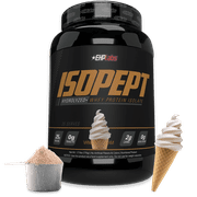IsoPept Hydrolyzed Whey Protein Powder by EHPlabs - 100% Whey Protein Isolate & Hydrolysate, 27g of Protein, Non-GMO, Gluten Free, Fast Absorbing, Easy Digesting, 27 Serves Vanilla Ice-Cream