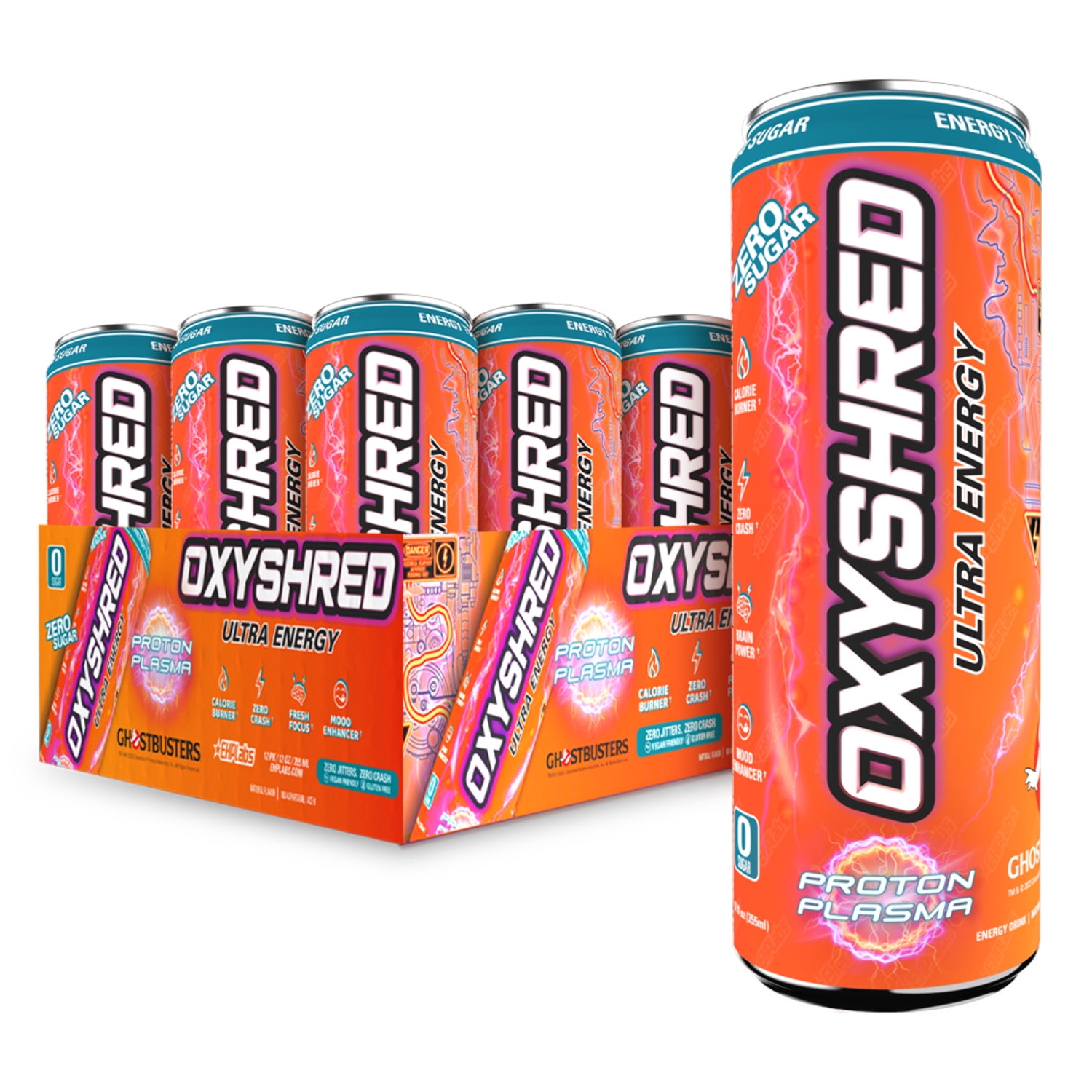 EHPlabs OxyShred Ultra Energy Drink Performance Carbonated Energy Drink with Zero Sugar, Carbs