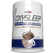 EHP Labs OxySleep Collagen Peptides Powder Night Time Shred - Promotes Deep Sleep & Shredding, Skin, Bones & Muscle Support, Pasture-Raised Bovine Collagen, Type I & III, 30 Servings Hot Cocoa
