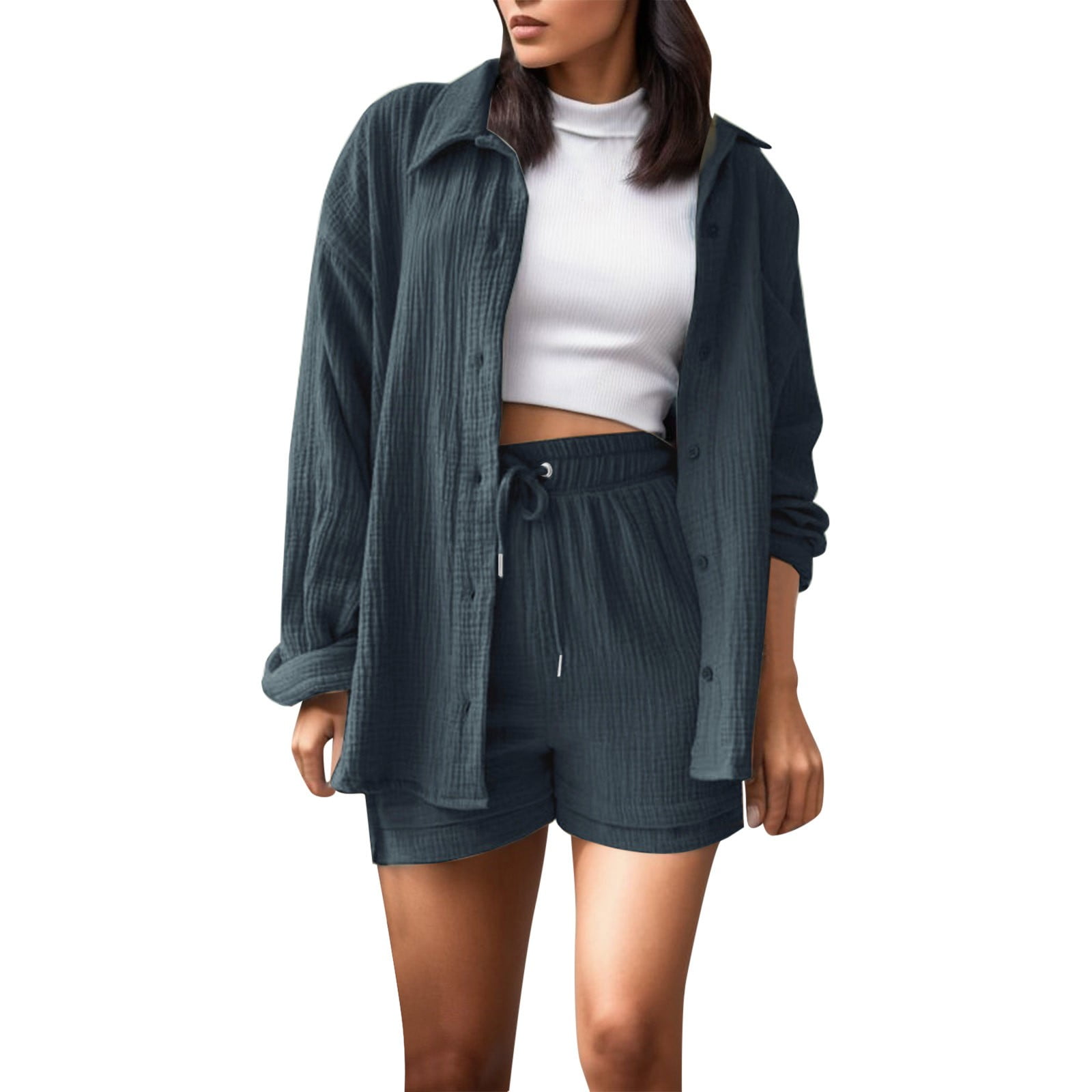 2-Piece Casual Vest Top and Shorts Set