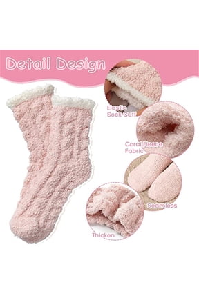 5 Pairs Fuzzy Socks Slipper Socks Microfiber Sleeping Socks Soft Home Winter Socks for Women Stance Socks Compression Socks for Pregnant Women White Crew Socks Women