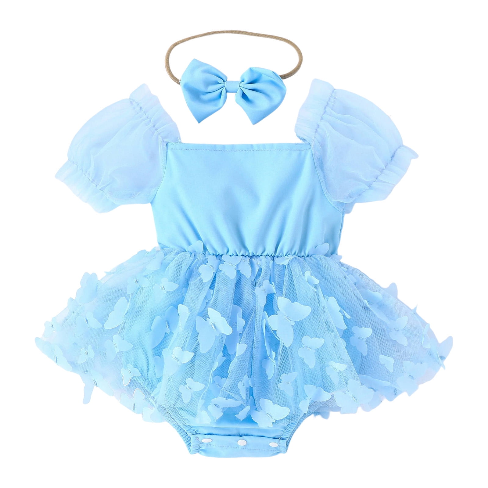 EHQJNJ Baby Girl Clothes 03 Months Dress Boys Girls Short Sleeve