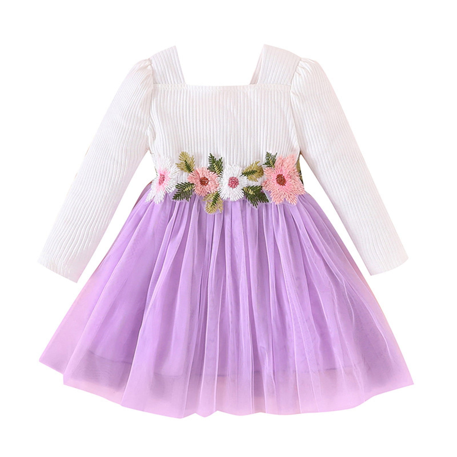 EHQJNJ Baby Girl Clothes 36 Months Toddler Girls Long Sleeve Ribbed