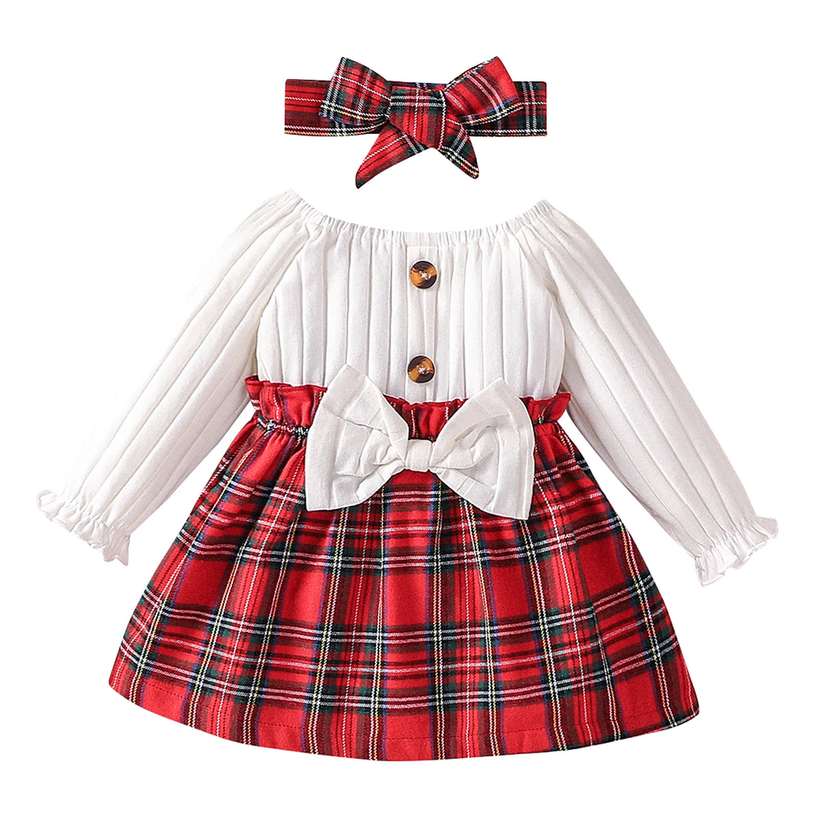 EHQJNJ Baby Girl Outfit Sets Kids Toddler Cute Baby Girl Ruffle Long