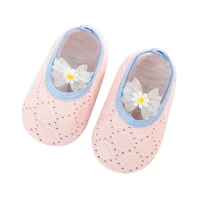 EHQJNJ Baby Girl Shoes Size 3.5 Baby Non Slip Grip Cotton Mesh