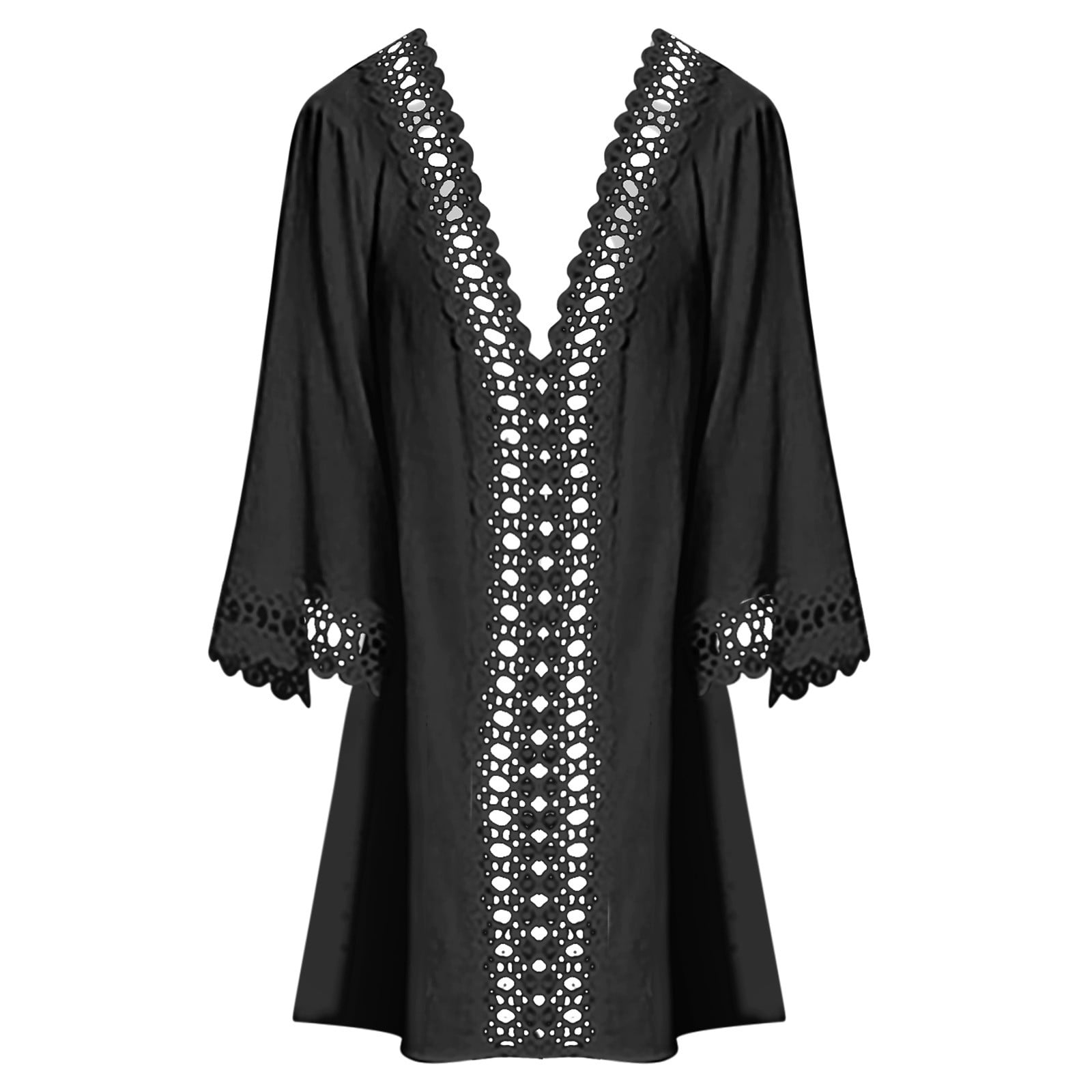 EHQJNJ Bikini Cover up Dress Crochet Beach Dress Bikini Sun Shirt