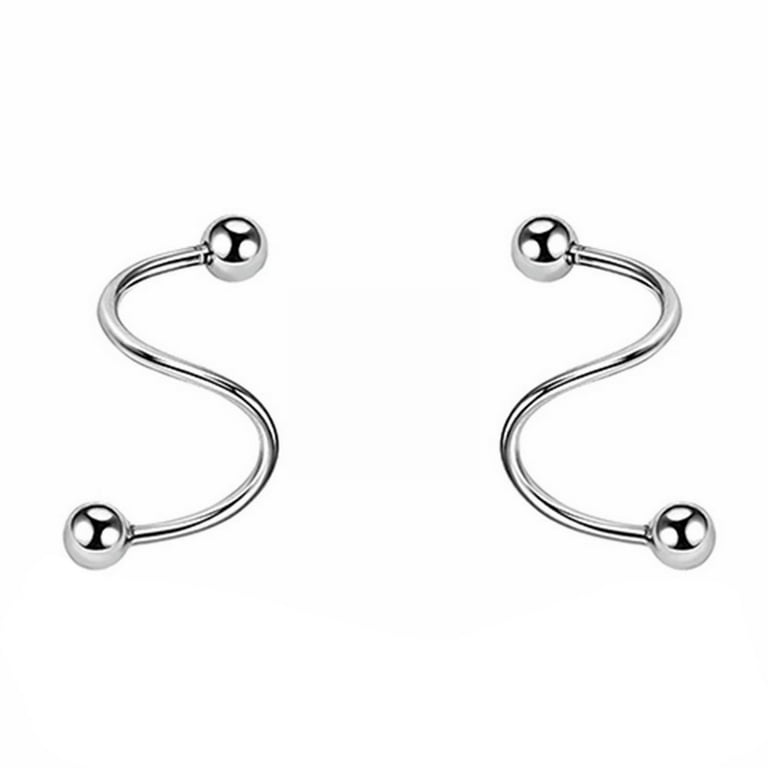EHQJNJ Black Hoop Earrings Simple Spring Stud Earrings