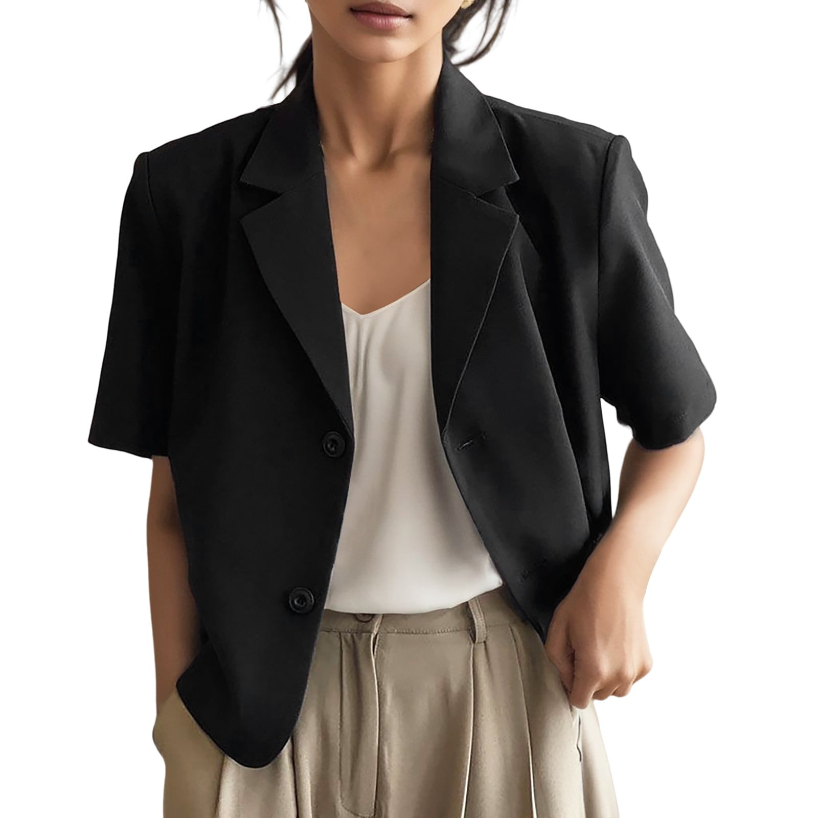 Women's Plus Size Blazer: Stylish Workwear Suit for Curvy