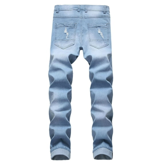 EHQJNJ Blue Jeans Men Slim Fit Suits Mens Distressed Black Stretch Pants Oversized Light Colored Jeans White Jeans White Jeans Men