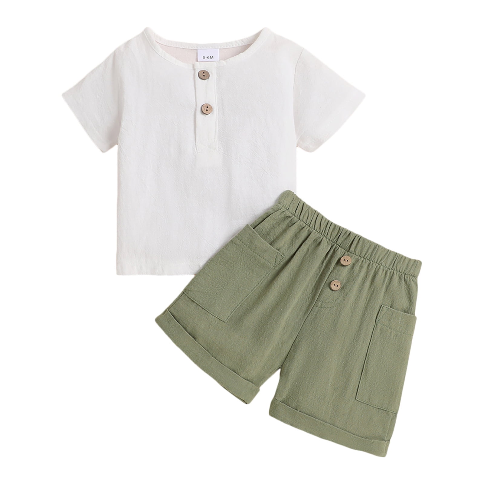 EHQJNJ Boys Fall Outfits Toddler Boys Girls Short Sleeve Summer Casual