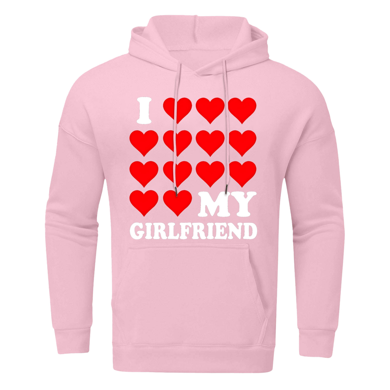 EHQJNJ Couple Hoodies Men's and Women's Warm Color Valentine's Day