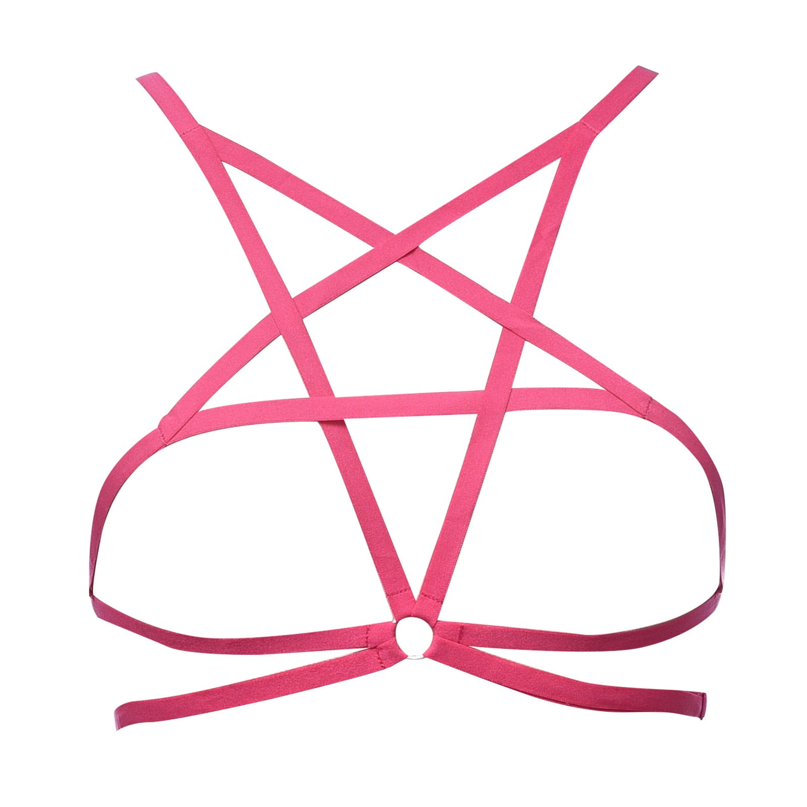 EHQJNJ Cute Lingerie Women Lace up Bra Black Cutout Stretch Adjustable