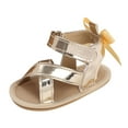 thumbnail image 1 of EHQJNJ Cute Sandals with Arch Support Summer Children and Toddler Shoes Boys and Girls Sandals Flat Sole Light Solid Color Open Toe Bow Arch Support Sandals White Toddler Shoes Dressy, 1 of 9