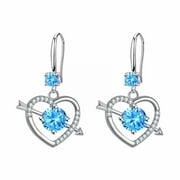 EHQJNJ Earring Sets for Women Personality Temperament Inlaid Diamond Minimalist Fine Earring Diamond Studded Diamond Earrings Zircon Earrings One the Heart Shaped Earrings Valentine's Day