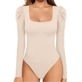 thumbnail image 1 of EHQJNJ Female Black Jumpsuit for Women Petite Dressy Bodysuit Puff Sleeve Square Neck Body Suit Long Sleeve Bodysuits Shirts Elegant T Shirt Denim Jumpsuit for Women Sexy Womens Romper Pajamas Sexy, 1 of 5