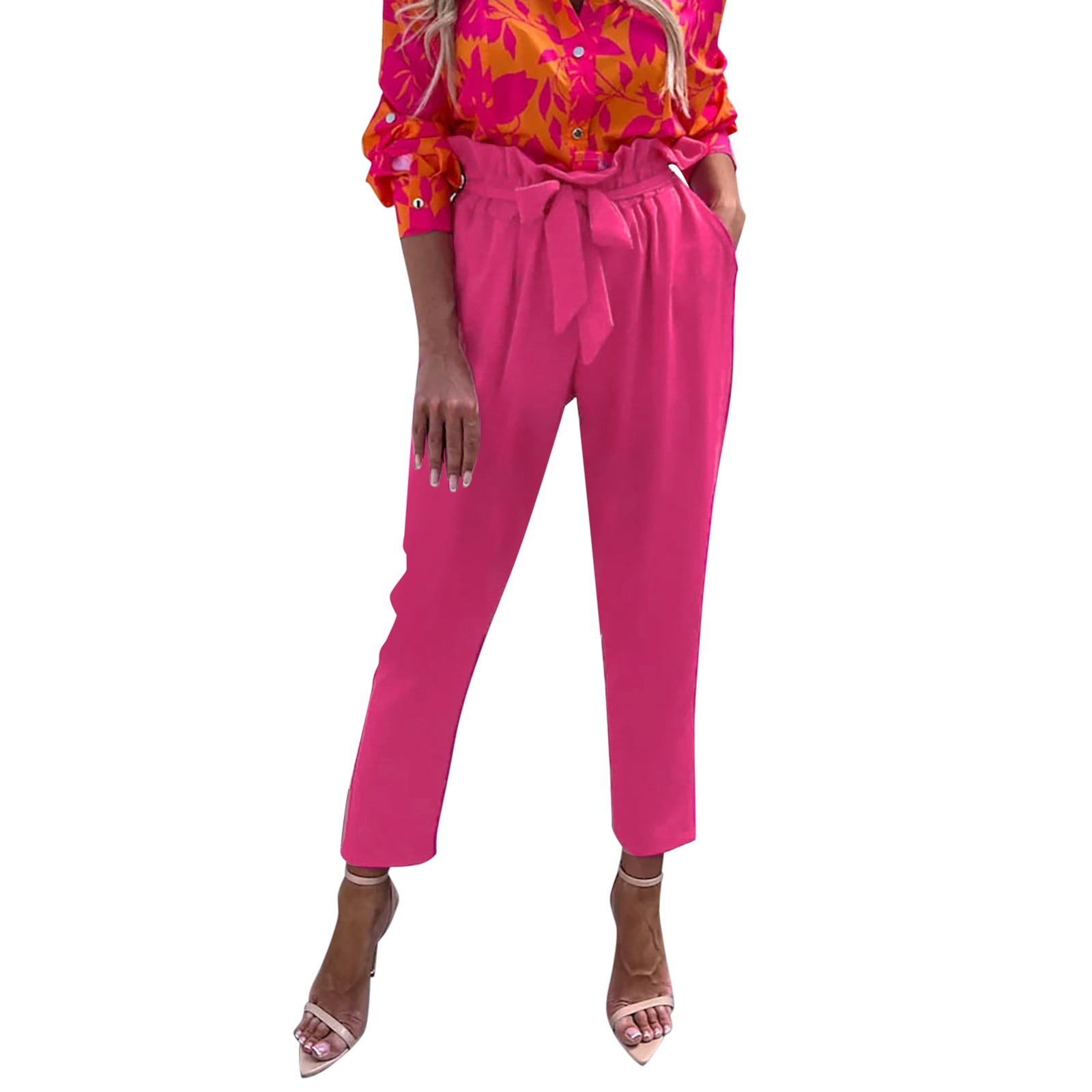 EHQJNJ Female Black Slacks for Women Business Casual Womens Casual High