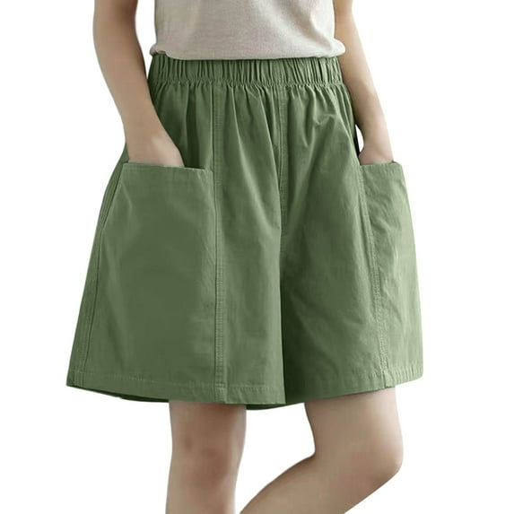 EHQJNJ Female Compression Shorts with Cup Pouch Fashion Shorts High Waisted Drawstring Cute Comfy Elastic Summer Shorts with Pockets Compression Shorts for Women Long