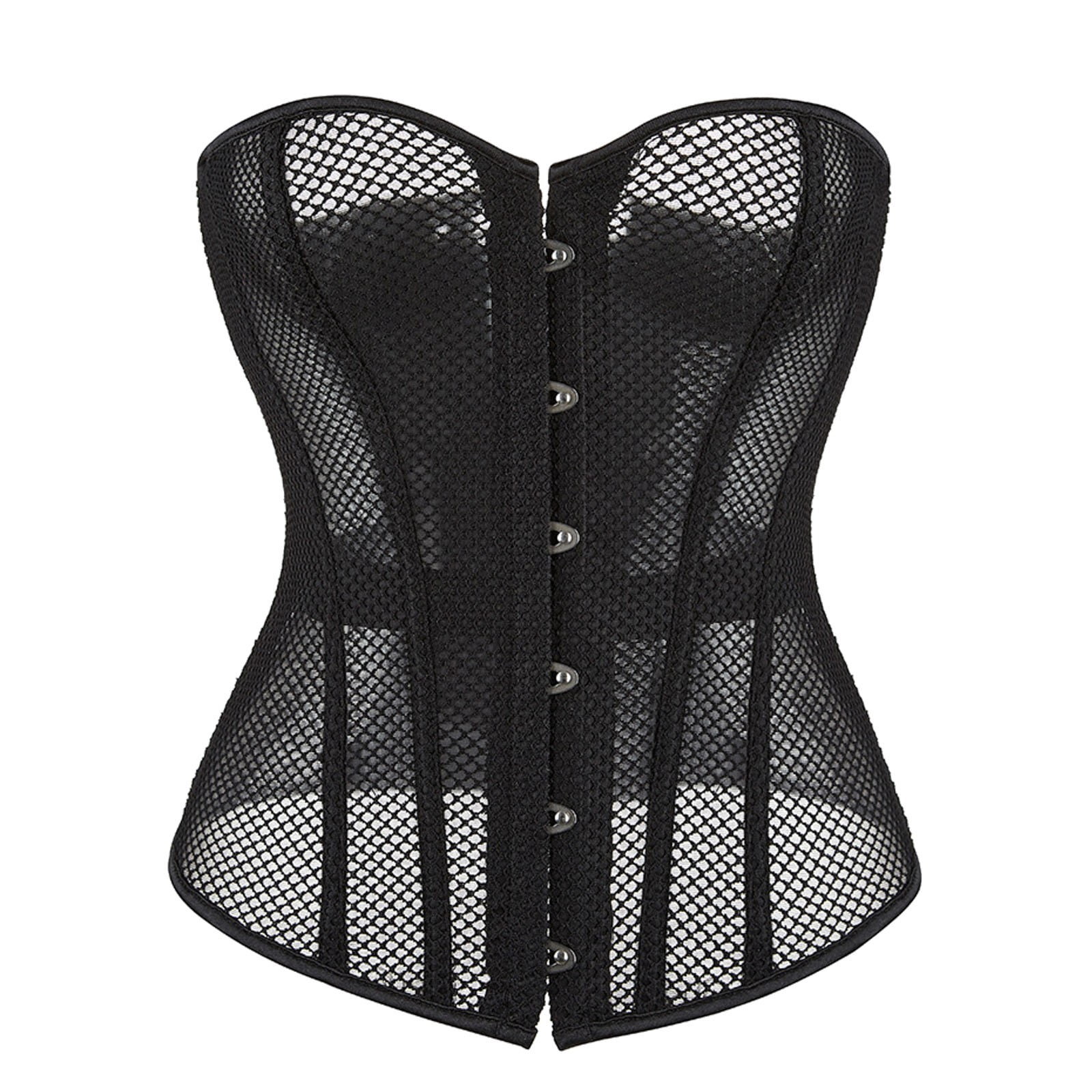 EHQJNJ Female Corset Shapewear Bodysuit Woman Corset Satin Overbust Lace up Busiter Shapewear