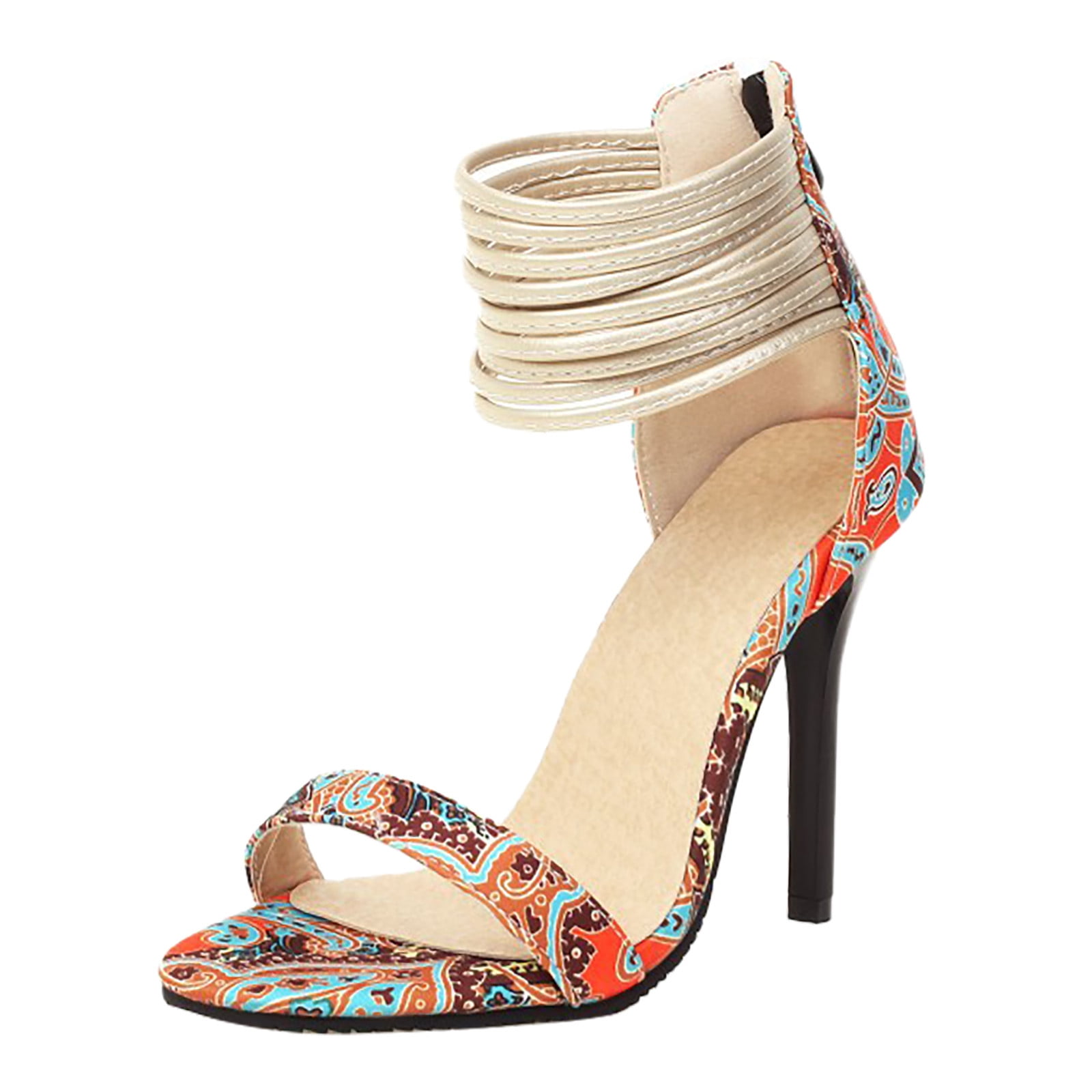 EHQJNJ Female High Heels for Women Sexy Women's Round Head Open Toe