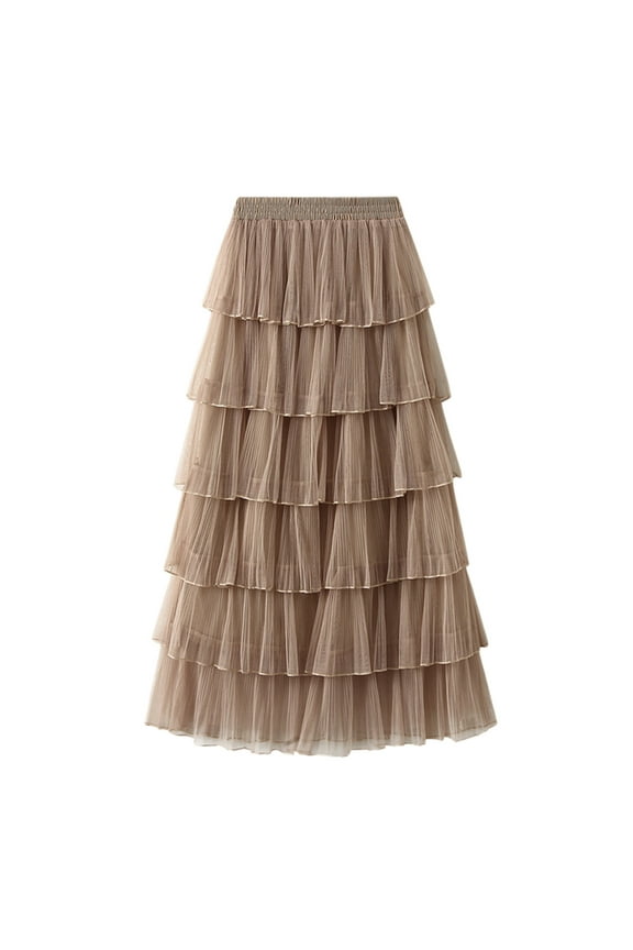 Female Jean Skirt Women Mid Length Skirt Dance Party a Line High Waisted Tulle Tiered Skirt Holiday Party Half Skirts Silk Maxi Skirt Pleated Denim Skirt