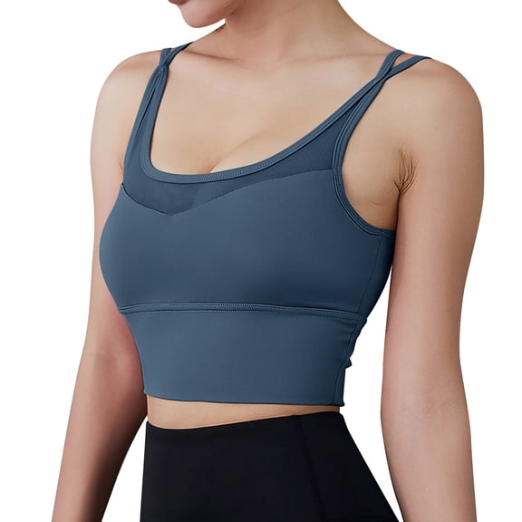EHQJNJ Female Strappy Sports Bra for Women High Support Women Sports Bras Back Padded Workout Tank Tops Medium Support Crop High Support Sports Bra Womens Sports Bras Padded Push Up