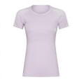 thumbnail image 1 of EHQJNJ Female T Shirt Women Basic Round Neck Short Sleeve T Shirt Solid Form Fit Workout Yoga Sports Tee Shirt Casual Top Elegant Tops for Women T Shirts for Women Casual Fall, 1 of 2