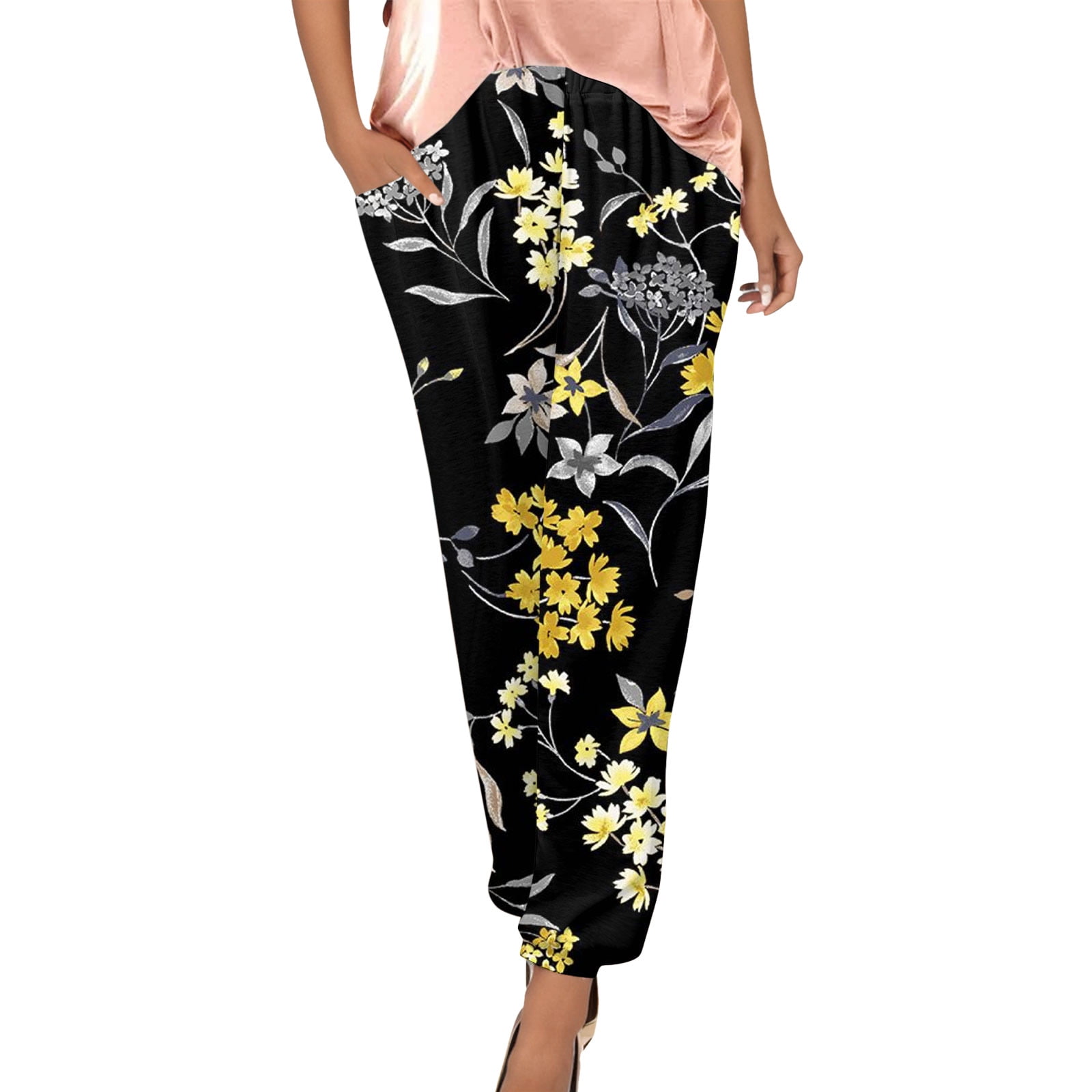 Ehqjnj Female Womens Slacks For Work Business Casual Tall Womens Summer Loose Trousers Bohemian 0151