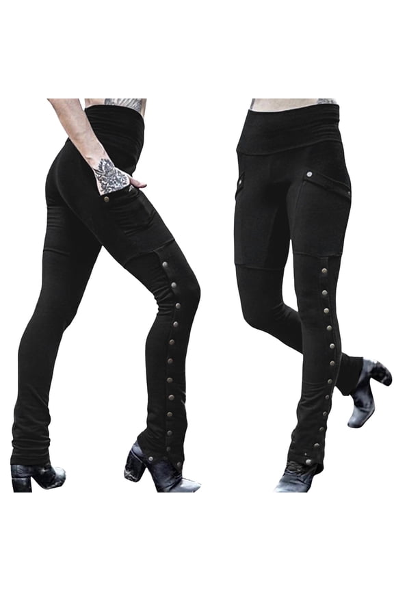 Female Womens Sweatpants Tall Women Pants Slim Tight Warm Pants Fashionable Outdoor Slim Fit Stretch Pocket Decorated Pencil Pants Womens Trousers Long Joggers Pants for Women