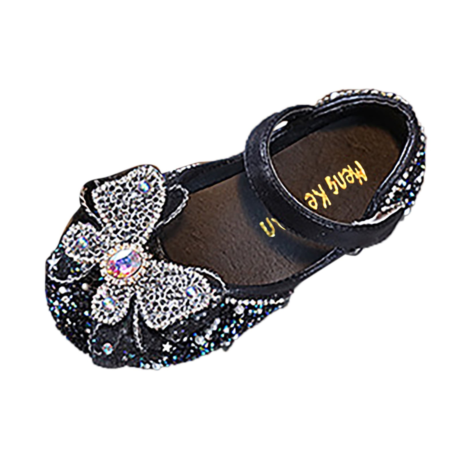 EHQJNJ Flower Girl Shoes Gold Fashion Autumn Toddler and Girls Casual Shoes Thick Sole Round Toe Buckle Dress Shoes Toddler High Top Sneakers Toddler Sneakers Girl 4-4.5 Years