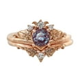 thumbnail image 1 of EHQJNJ Garnet Ring 2Pc Set Women Shining Amethyst Zirconia Ring Promise Rings Engagement Wedding Band Ring Sets Gifts for Girlfriends Silver Rings Set, 1 of 9