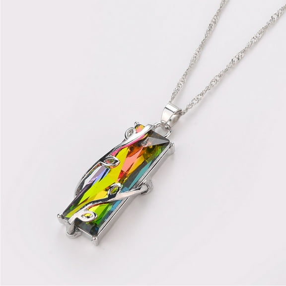 EHQJNJ Handmade Necklaces Fashion Trend Colorful Stone Leaves Pendant Necklace Jewelry Preppy Necklace Womens Jewelry Sets