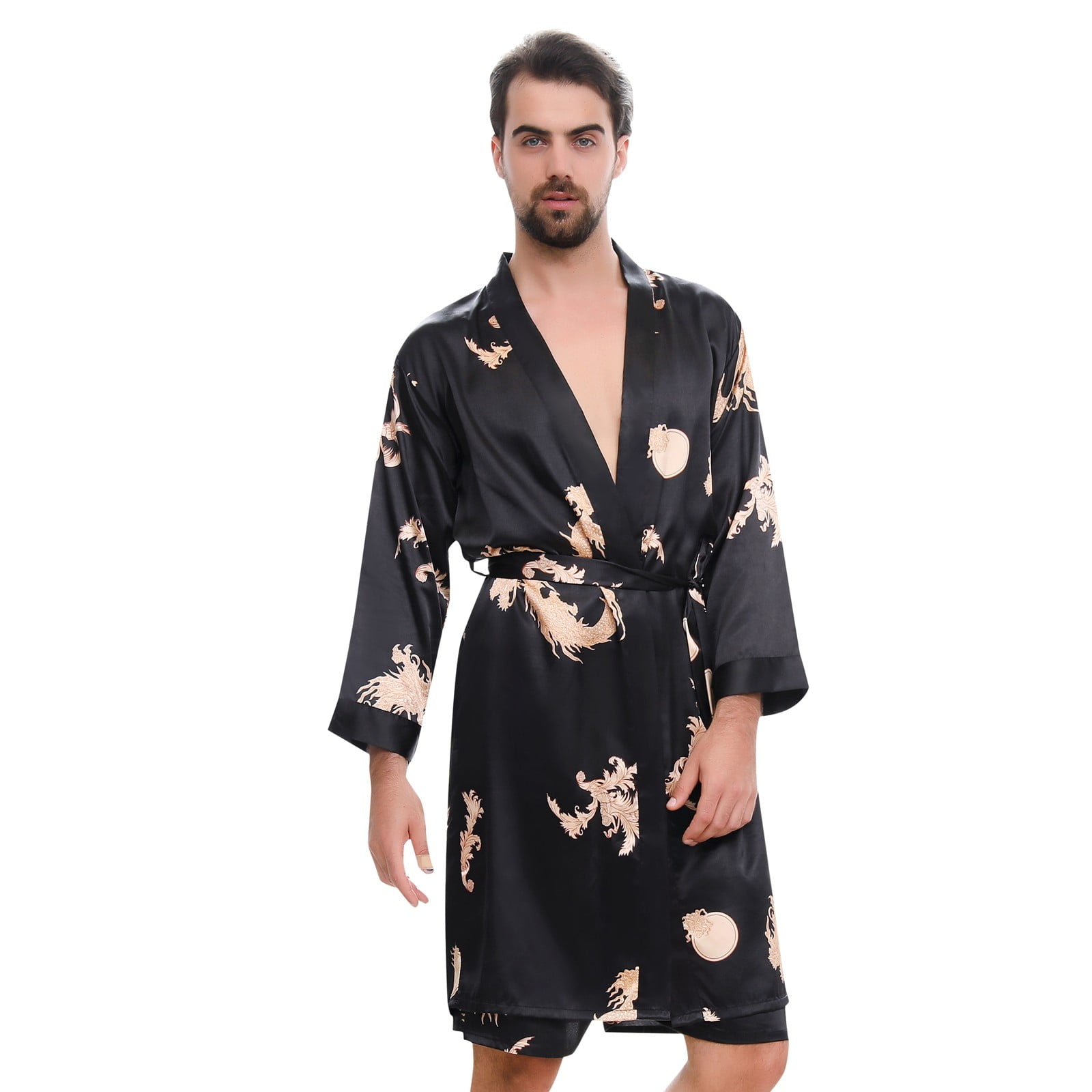 EHQJNJ His and Hers Pajamas Sets Couples Red Couples Silk Robe for Hot Summer Night A for