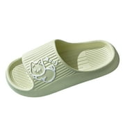 EHQJNJ House Slippers with Arch Support Dearfoam Slippers Ladies 2023 Summer New Cute Slippers Female Cartoon Wearing Anti Slip Soft Sole Home Slippers Indoor and Outdoor