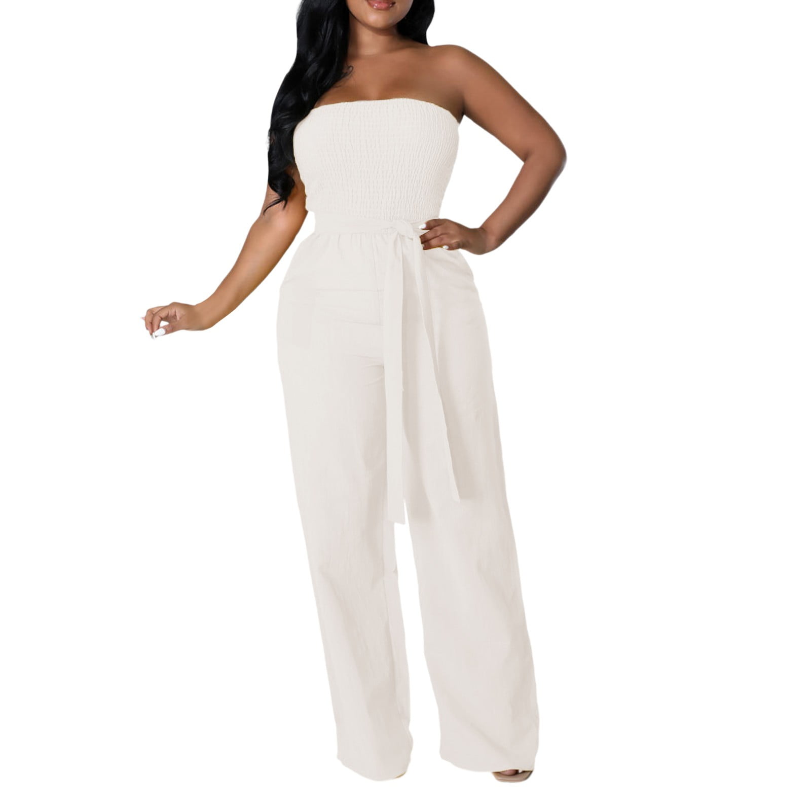 EHQJNJ Jumpsuits for Women Tummy Control Lift Casual off Shoulder ...