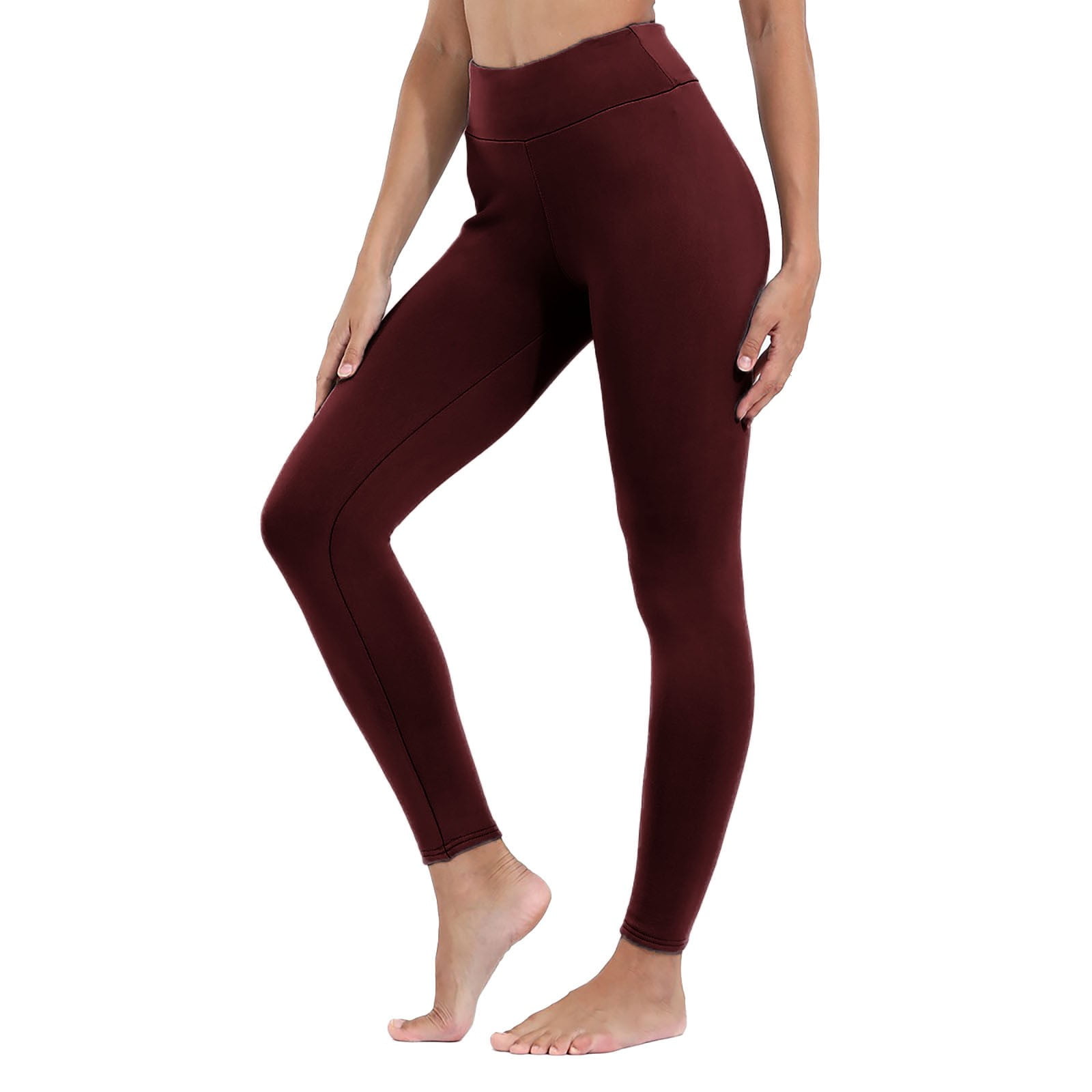 EHQJNJ Lined Leggings Lifting Compression Leggings Solid Color High