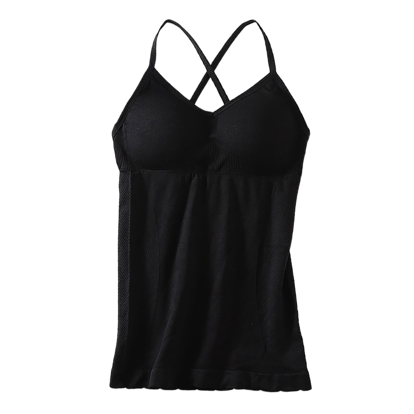 EHQJNJ Low Back Shapewear Sleeveless Shirts for Women with Built in Bra