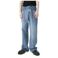 thumbnail image 1 of EHQJNJ Mens Jeans Straight Slim Men's Elastic Waist Relaxed Fit Jeans Straight Leg Stretch Comfort Denim Jeans for Men Men Jeans Stretch Slim Men Jeans Skinny Ripped, 1 of 5