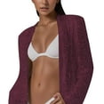 thumbnail image 1 of EHQJNJ Office Jackets for Women Casual Women's Sequin Long Sleeve Style Medium Long Small Suit Lapel Solid Color Coat Black Blazer Women Oversized Blazers for Women Black, 1 of 4