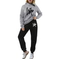 thumbnail image 1 of EHQJNJ Outfits Women Set Fall Travel Outfits for Women 2 Piece Sets Women's Casual Sportswear Set Heartbeat Frequency Print Hoodie Tracksuit Fashionable Clothing, 1 of 4