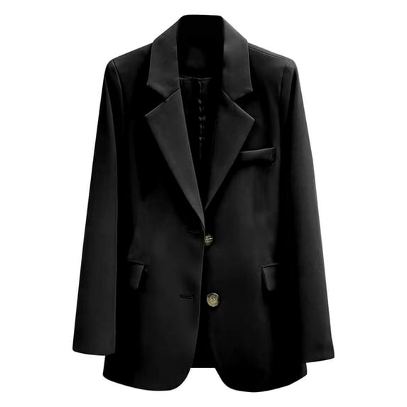 EHQJNJ Oversized Blazers for Women 80S One Button Long Sleeve Regular Fit Suit Sport Coat Jacket Business Casual Lightweight Sport Coat Spring Blazers for Women 2024 Lightweight