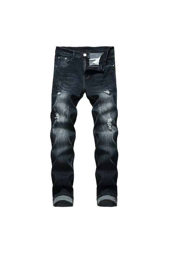Plus Size Jeans Stretchy Black Mens Distressed Black Stretch Pants Oversized Light Colored Jeans Mens Jeans Relaxed Fit Stretch Waist Mens Jeans Slim Fit Ripped