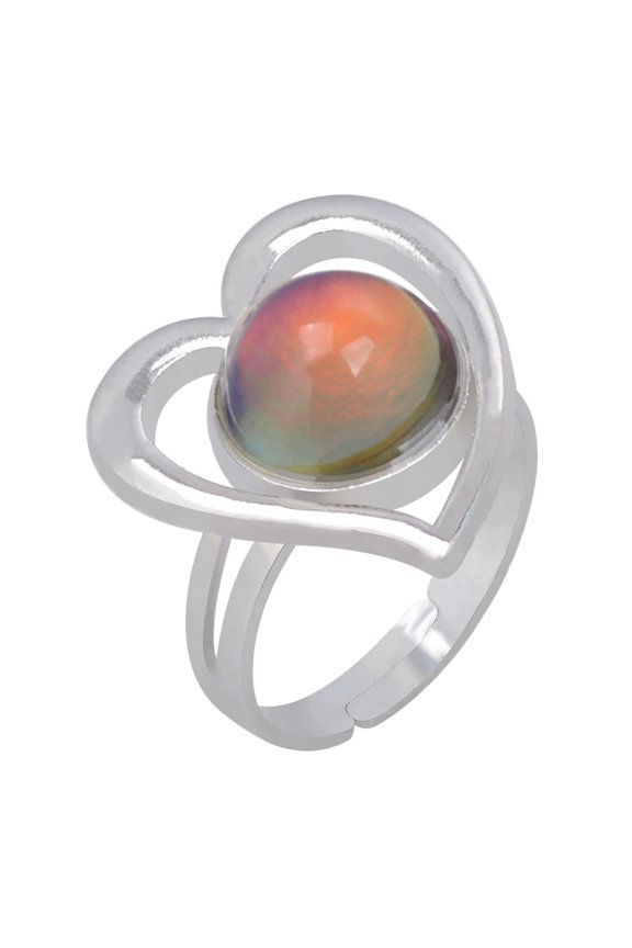 Promise Rings for Her Moissanite 925 Sterling Silver Water Drop Gemstone Temperature Sensitive Mood Color Changing Ring Gift for Friends Warm Sensitive Ring Couple Gift Rings