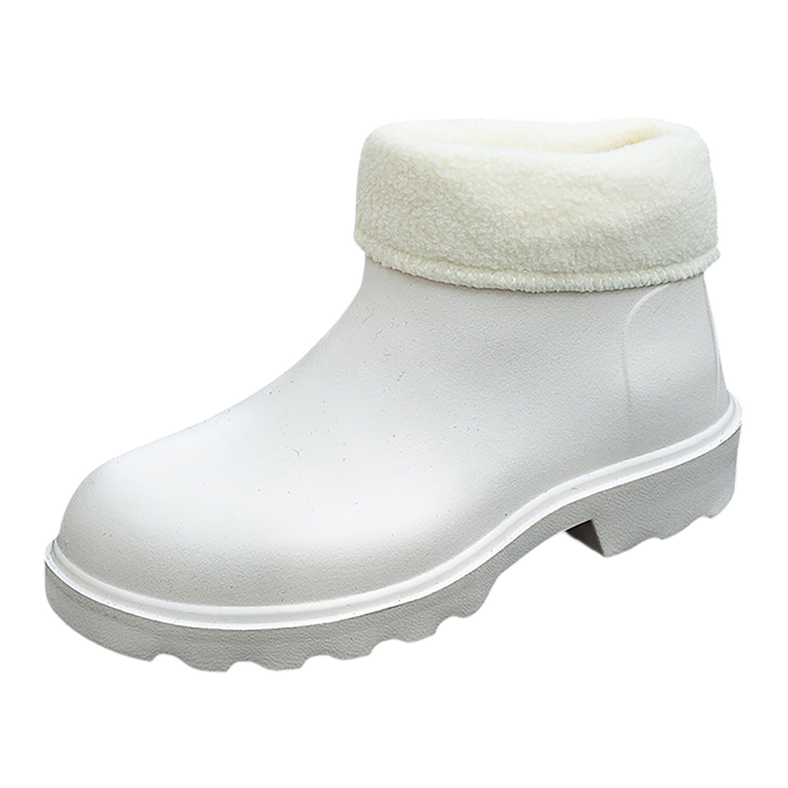 EHQJNJ Rain Boots for Women Wide Calf 2024 New Korean Edition Anti and Durable Detachable Plush Eva Light Sole Rainshoes and Rainboots Tall Rain Boots for Women Rain Boots Women Tall