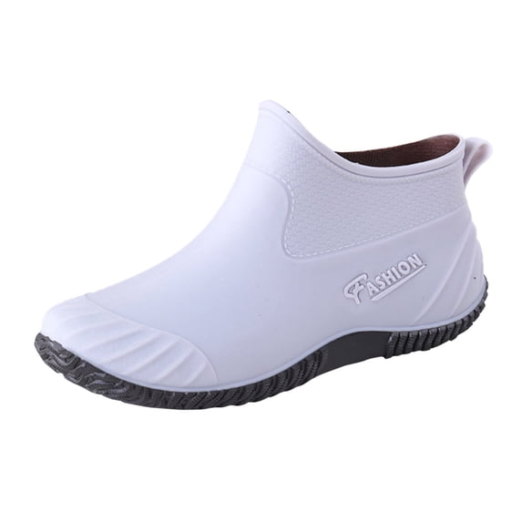 EHQJNJ Rain Boots Women Wide Feet Mid Calf Fashion Woman Rain Shoes Outdoor Waterproof Ankle Garden Boots Shoes New Styles Rain Boots Women Wide Feet Mid Calf Rain Boots Women Wide Calf Tall