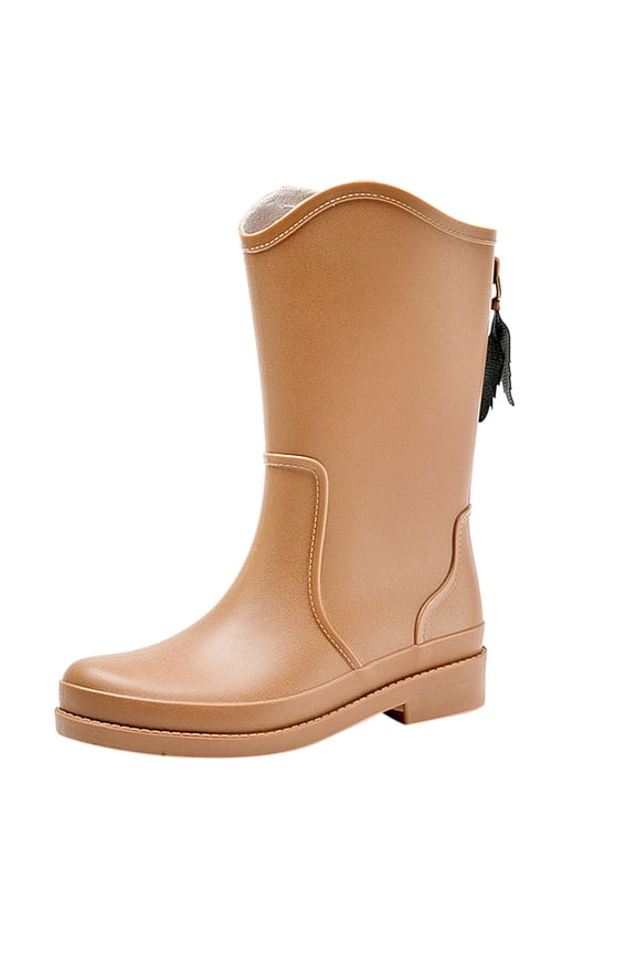 Rain Shoes for Women Arch Support Fashion Rain Shoes Outside Waterproof Shoes Kitchen Rubber Shoes Soft Bottom Comfortable Middle Tube Rain Boots Womens Rain Boots Mid Calf Green