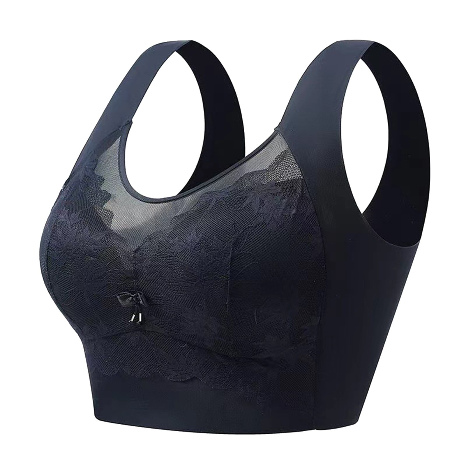 EHQJNJ Sports Bra High Impact Underwire Women's Comfortable Large Chest  with Small Closure and Anti Sagging Side Thin Style Without Steel Rings  Large Size Adjustment Bra 