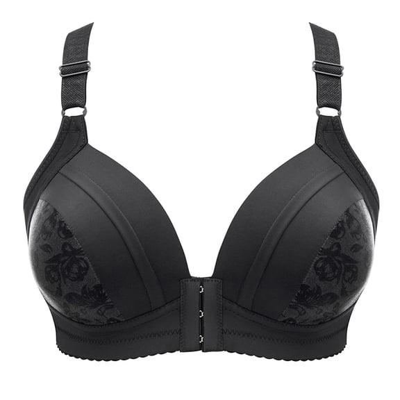 EHQJNJ Sports Bra Steel Ring Thin Women Bra Front Button Breathable Gathers underwear Comfort Bra Padded Push up Bras for Women Plus Size