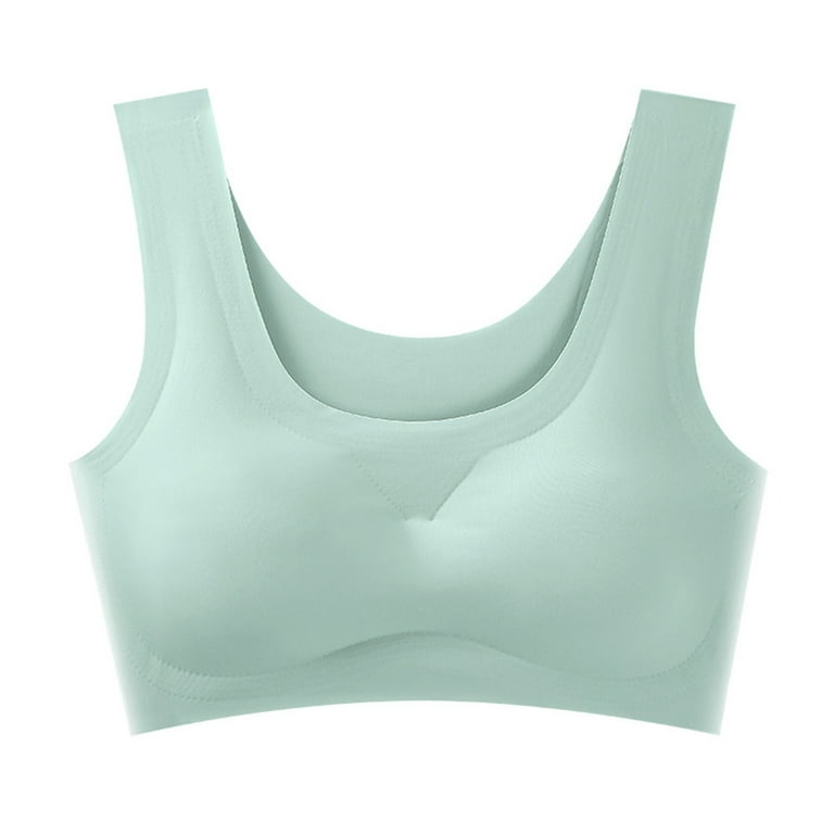 EHTMSAK Women's Wireless Minimizer Bra Full Coverage Comfortable Seamless  Padded Support T Shirt Bra No Show Yoga Bra